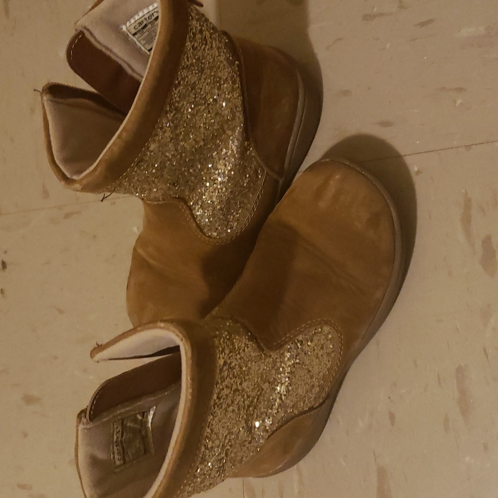 Toddler girls tan boots